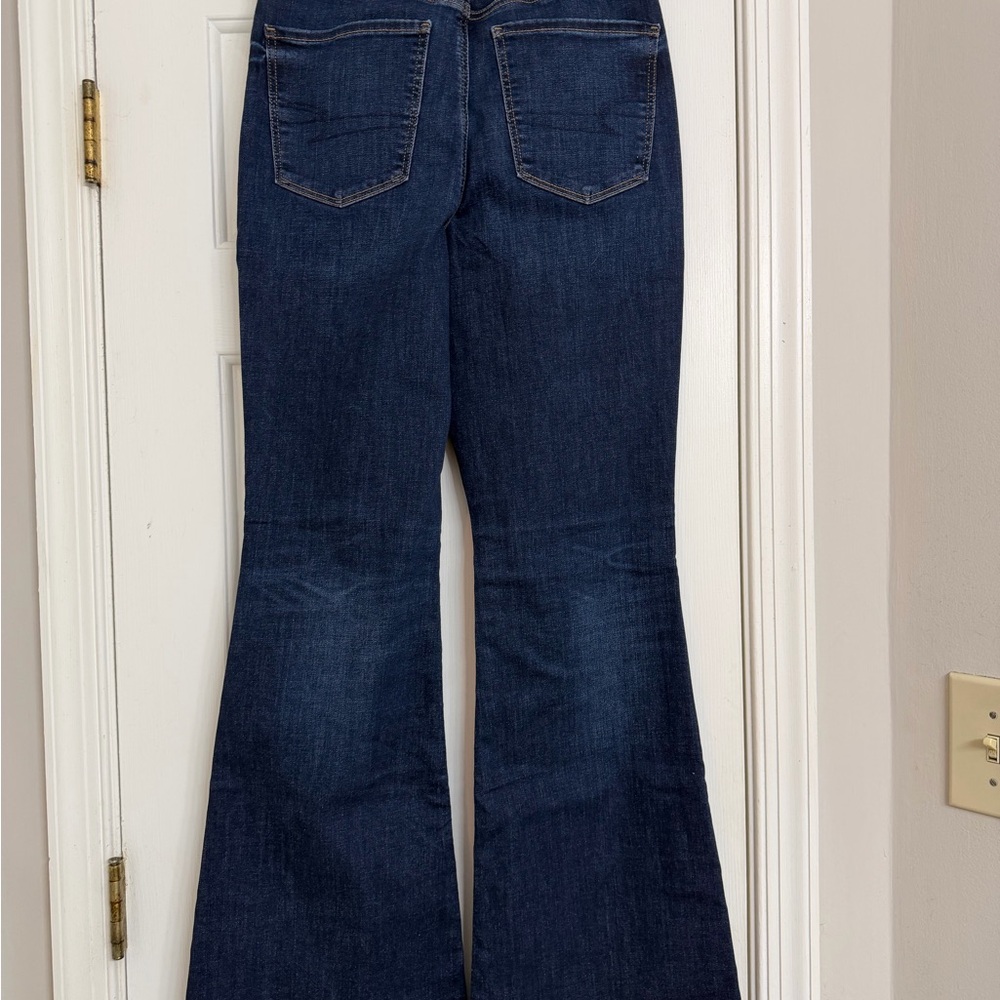 American Eagle Outfitters Dark Blue Flare Jeans - Picture 2 of 3